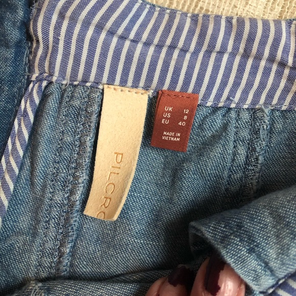 Anthropologie Pilcro and the letterpress chambray panel fringe skirt - Picture 2 of 10